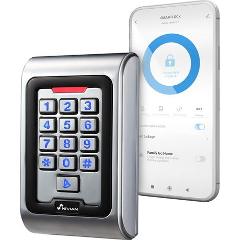 Zutrittskontrolle – 1 Stück – Zinklegierung – EM-PIN-WLAN-Karte – Homeoffice – IP68 (1/5)