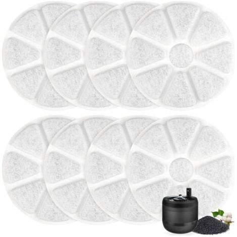 8 Filtres pour Philips Fontaine à Eau - Pet Series, PAW3210/02 Fontaine à Chat, Filtres de Remplacement au Charbon Actif, systèmes de Triple Filtration (1/5)