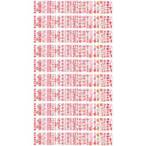 Lot de 10 rubans adhésifs PET décoratifs, stickers mignons de dessin animé pour calendrier, autocollants de petite taille (1/5)