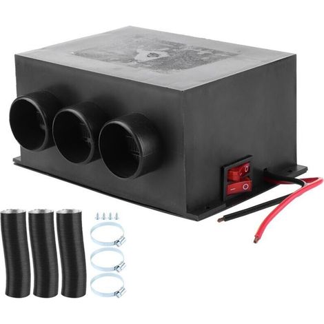 12V 300W Chauffage de Voiture Portable 3 Trous de dégivrage Ventilateur Hiver Chauffage Plus Chaud Pare-Brise dégivreur antibrouillard (1/5)