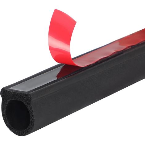Car Door Seal Rubber 10M D Shape Edge Protection Sound Insulation Waterproof Universal for Car Van Classic Car Black (15x15 (1/5)
