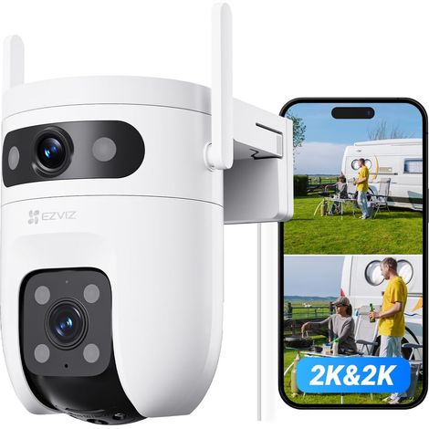 EZVIZ 6MP (3MP+3MP) Dual Lens Outdoor Surveillance Camera C9c 2K 360° PTZ Person/Vehicle Detection Active Defense Auto Tracking Night Vision Color 40M Two-way Audio Waterproof (1/5)