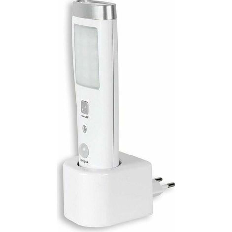 1 Lampe de poche à induction, Détecteur de présence 60°, 15 LED rechargeable, Base murale, Urgence escalier (1/5)