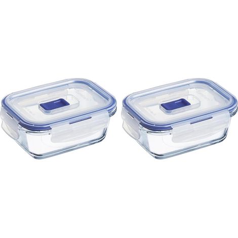 Boîte de Conservation hermétique en verre, rectangulaire 0,38 L Lot de 2 (1/5)