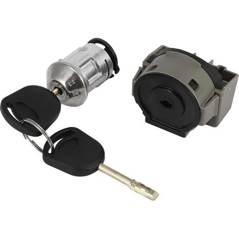 Cylindre de serrure à 3 contacts avec 6 clés, compatible avec Ford Focus MK1 Transit Connect 1998-2013 1022184 1677531 (1/5)