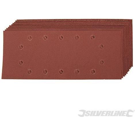 Fogli di levigatura 1/2 a fissaggio strappo pre-forati in ossido di alluminio varie grane-Grane varie: 2 x 60, 3 x 80, 120, 2 x 240