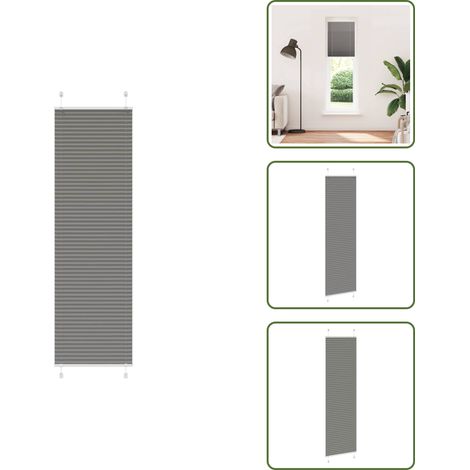 The Living Store Plissee Anthrazit 60x200 cm Stoffbreite 59,4 cm Polyester - Sichtschutz (1/5)