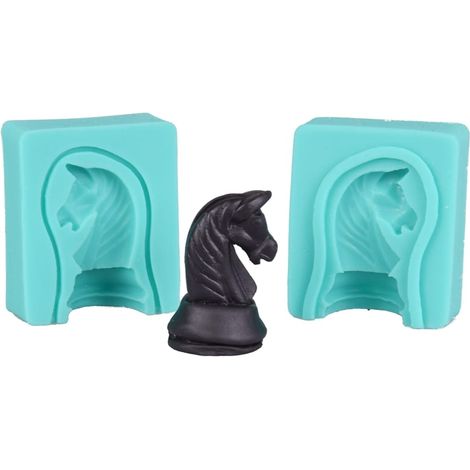 Molde de silicona para caballo de ajedrez