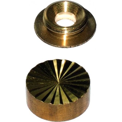 FPLUS embellecedor lapidado laton 14 mm , EMBELLECEDOR LAPIDADO LATON PULIDO 14MM.