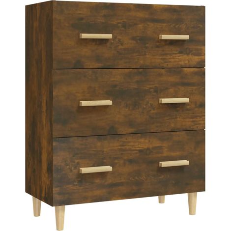 Credenza buffet cassettiera mobile contenitore organizer cucina soggiorno soggiorno 70 x 34 x 90 cm derivati del legno marrone 020031086