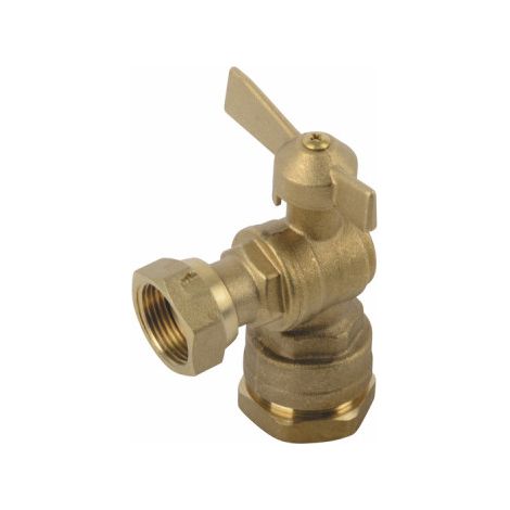 Diff – Robinet équerre d'arrêt PE25 – Écrou tournant en laiton – Température de fonctionnement -20°C à +120°C – Pour installations sanitaires (1/3)