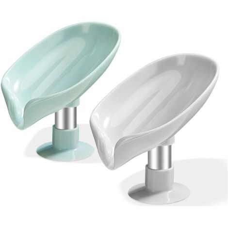 Seifenschalen-Set mit Saugnapf, 2er-Pack – Duschseifenhalter – Schwammhalter für die Küchenspüle – Seifenschale mit Abfluss