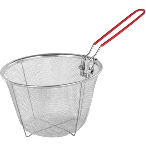 Panier à friture en acier inoxydable - Passoire à friture en fil - Pour frire et égoutter - 18 x 11 cm - Pour cuisine et restaurant (1/5)