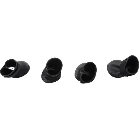 Lot de 4 bottes imperméables en silicone pour chien, mignonnes et antidérapantes, chaussures de pluie de protection (taille M, noir) (1/5)