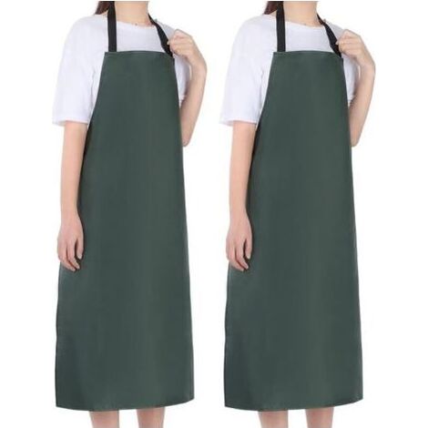 Tablier imperméable pour homme et femme –Vert – Tablier de travail multifonction pour laver la vaisselle, le toilettage des chiens, le nettoyage – Tablier de cuisine en (1/4)