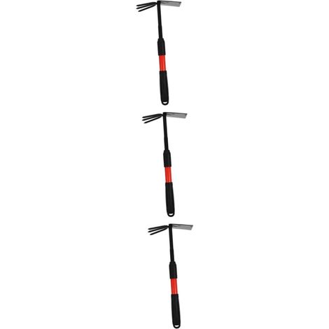 3 Pièces Outils De Jardinage Accessoires De Jardinage Motoculteur à Main pour Le Petit Râteau pour Le Outil De Houe Truelle De Désherbage à Main De Jardin Acier (1/5)