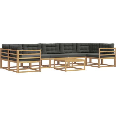 Outdoor Sofa Set with Cushion 6 pcs White and Anthracite vidaXL (1/5)