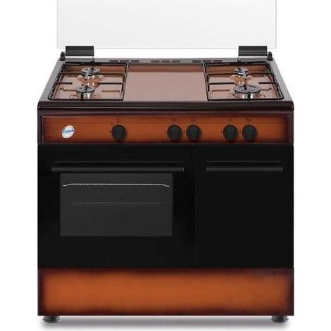 Cucina Ducati SD490GB 90x60 Cm 4 Fuochi A Gas Forno A Gas Marrone Sfumato