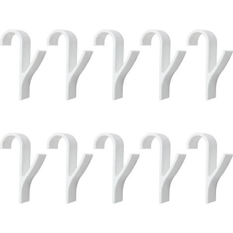 10 pièces Crochet Radiateur, Crochet pour Radiateurs plastique Blanc,Crochet radiateur sèche serviette, Accroche Serviette Salle de Bain, Crochet pour Salle de Bain, Cuisine(Blanc) (1/4)