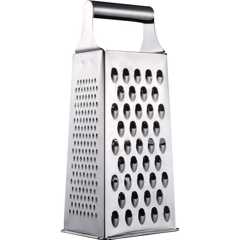 High quality 4-sided stainless steel square grater with extra sharp graters, vegetable cutter (1/5)