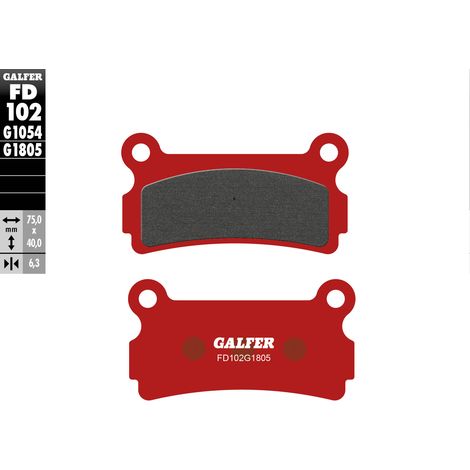 PLAQUES DE FREIN GALFER KH164 SEMI-MÉTALLIQUES POUR L'ESSAI