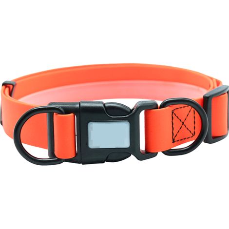 Collier Pour Chien Imperméable Réfléchissant En Polyester Revêtu Pvc Ajustable Résistant Aux Odeurs (1/5)