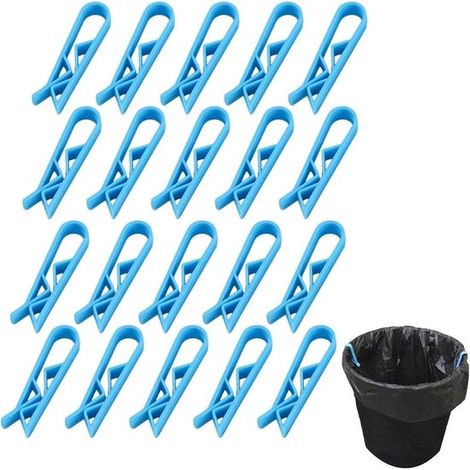 Allecto Plus: Juego de 20 clips de plástico para sujetar el cubo de basura de la cocina y la bolsa de hombro，accesorios prácticos (1/5)