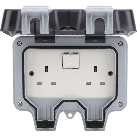 Wasserdichter Außenanschlusskasten für 220-V-Wandsteckdose, regensicherer Elektrokasten, Steuerungskomponenten, wetterfeste Anschlussdose, Standardausführung. (1/4)