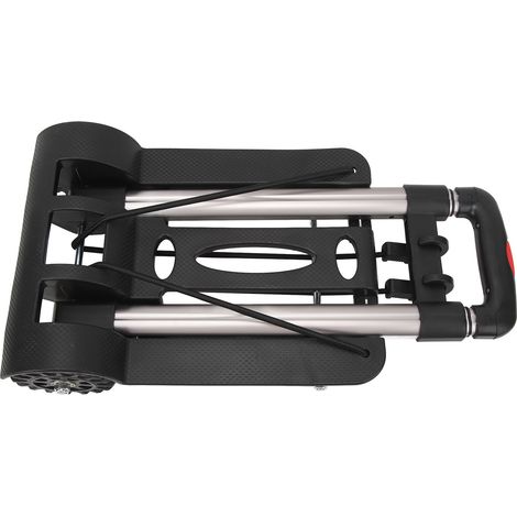 Chariot pliant diable aluminium 50 kg valise avec roues sangles élastiques pour voyage déménagement courses bureau (1/5)