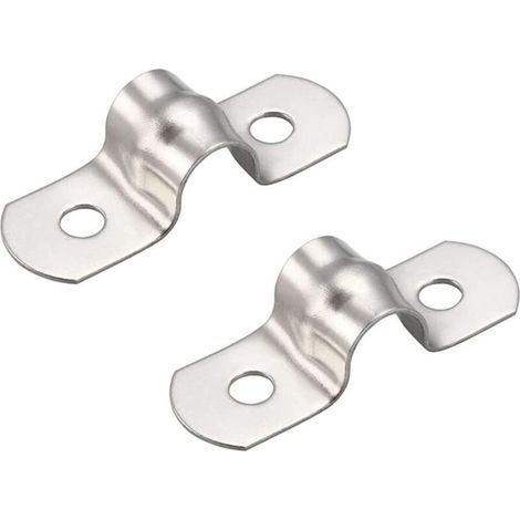 50 pieces 8mm U-Tube 304 stainless steel hose clamps, rigid pipe fixing clamps for U-shaped pipe clamps (1/2)