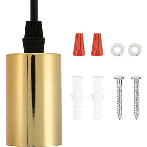 Douille De Suspension E26 E27 Avec Fil - Style Minimaliste Pour Couloir Bar Restaurant - Finition Or Rose - 1 Pièce (1/5)