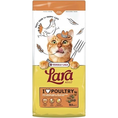 Croquettes pour chat VL-Lara Dinde et Poulet 12,5 kg