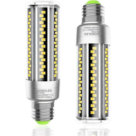 EASYCOMFORT Ampoule LED E27 20W Blanc Chaud 2700K 2500LM Équivalent 200W Incandescence, Lot de 2 Ampoules Maïs Edison Non Dimmable pour Maison (1/5)