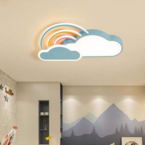 Dimmable blue rainbow cloud LED ceiling light for children, living room, bedroom, hallway (1/5)