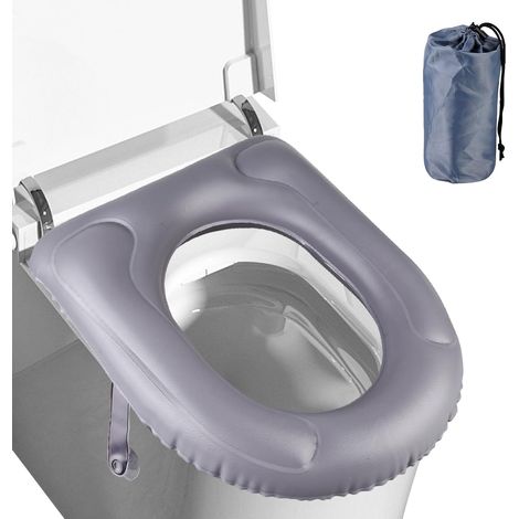 Inflatable Toilet Seat Cushion with Suction Cup, Toilet Seat, Height Adjustable Air Cushion for Toilet, for Adults, Elderly, Tailbone Pain Relief (1/5)