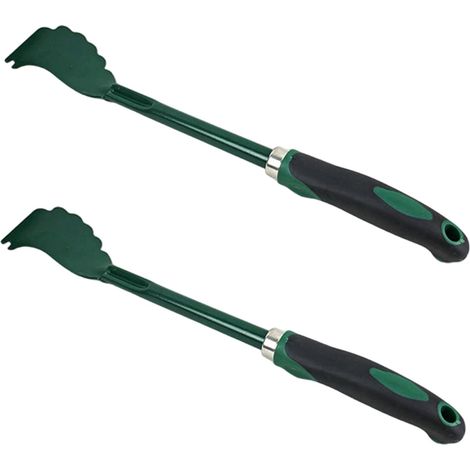 CCYKXAGrattoir à long manche, 2 pièces de 9, 8 pouces, outils de nettoyage pour tondeuse à gazon en métal avec poignée en caoutchouc, grattoir pont tondeuse (1/5)
