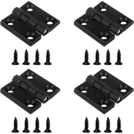 Charnières de porte pliantes en bois 40x40 mm, vis incluses, pour armoire, tiroir, fenêtre (1/5)