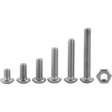 Kit de 230 vis et écrous M3 en acier inoxydable SS304, tête cylindrique à six pans creux, avec boîte de rangement (1/5)