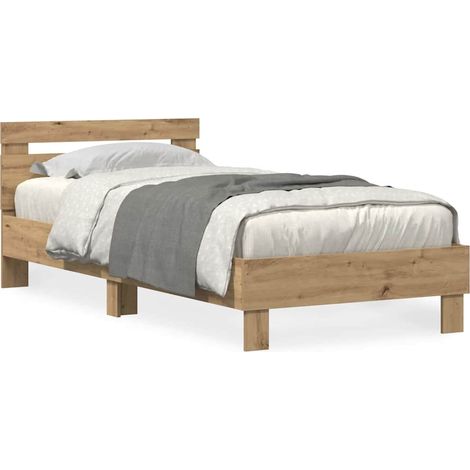 Estructura de cama Roble artisan 75 x 190 cm vidaXL (1/5)