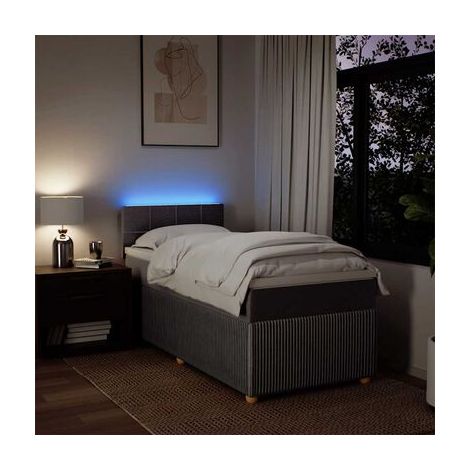 Sommier Snowco, matelas taupe, 80 × 200 cm, tissu, tissu doux et respirant, idéal chambre à coucher, style moderne, montage simple (1/5)