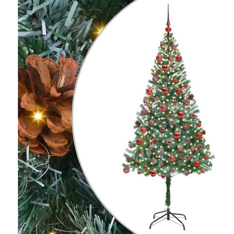 Árbol de Navidad artificial Verde 180 cm PVC y acero vidaXL