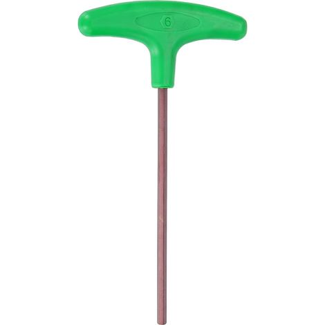 Clé Hexagonale À Poignée En T 6mm Métrique Acier S2 Vert (1/5)