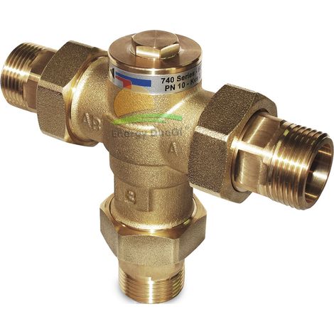 Valvola anticondensa termostatica da 1" M con bocchettoni da 3/4" M taratura 55oC - fino a 32 kW (1/4)