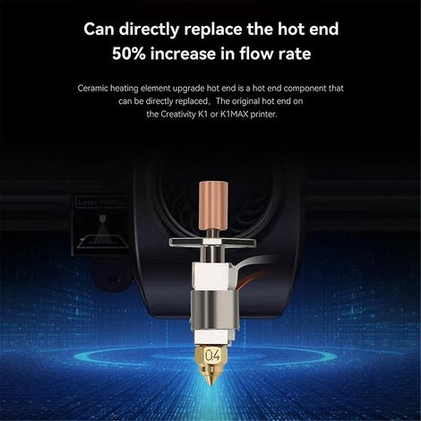 Hotend-Upgrade-Kit für K1/K1 Max, 550 °C Keramik-Heizplatte, schnelles Drucken für K1 K1MAX – Extrud