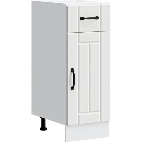Kitchen Base Cabinet Lucca White Engineered Wood vidaXL