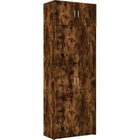 Maison Exclusive - Armadietto Rovere Fumo 80x42,5x225 cm in Truciolato
