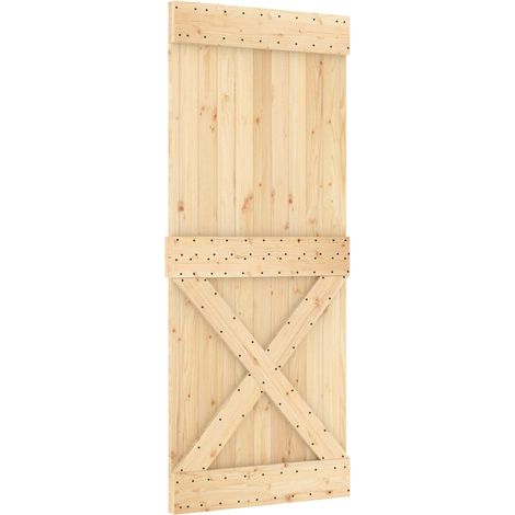 Porta NARVIK Naturale 85 x 210 cm Legno di pino solido vidaXL