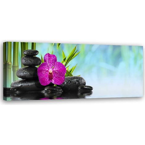 Tableau sur toile Pierres sur eau zen 90x30 (1/5)