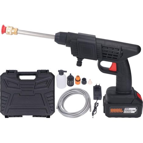 Cordless Pressure Washer, Portable Electric Cleaner 90 Bars, Cordless Electric Cleaner with 2 Nozzles, 1200 mAh Battery, for Car Floor Cleaning and Watering (1/5)