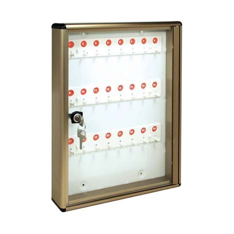 BACHECA PORTA CHIAVI ALUBOX ALLUMINIO BRONZATO CHIAVI 24 MM 300X50 H.MM 400